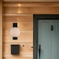 thumbnail image 6 of Modern Deco Globe Sconce , Minimalist Style , Art Deco Lighting , Curvilinear Base , Steel Wall Sconce , outdoor wall lamp(10 Inch), 6 of 9