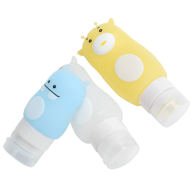 Set Botella Recargable Animal De Dibujos Animados Botella Exprimible Loción Botella De Viaje Envase Cosmético Vacío
