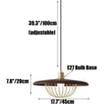 thumbnail image 7 of Wood Pattern Metal Cage Pendant Lighting for Kitchen Island, Nordic Style Farmhouse Pendant Light Fixture, Single Industrial Rustic Pendant Lamp, Simple Pendant Light for Dining Room, 7 of 7
