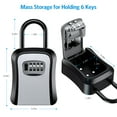 thumbnail image 3 of ORIA Key Lock Box, Wall Mounted Outdoor Waterproof Key Lock Box 4 Digit Combination Key Storage Box for Home Indoor Outdoor, 3 of 10