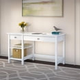 thumbnail image 3 of Bush Furniture Broadview Computer Desk with Shelves in Pure White, 3 of 6