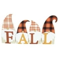 thumbnail image 3 of Northlight Plaid Gnomes Fall Harvest Wooden Sign - 10", 3 of 7