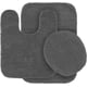 thumbnail image 1 of Juego de 3 alfombras de baño elegantes con funda para asiento de inodoro, antideslizantes, color carbón n.° 6, flufly, súper suaves para la decoración del baño., 1 of 3