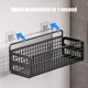 thumbnail image 4 of Cesta de almacenamiento de pared de metal para cocina y baño, organizador de acero inoxidable para artículos diversos, artículos de tocador y condimentos, con ganchos, fácil instalación, ahorra espac, 4 of 6