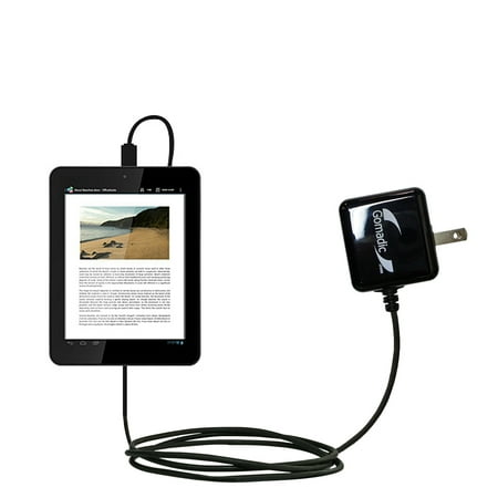 Gomadic Intelligent Compact AC Home Wall Charger suitable for the Archos 80 Cobalt - High output power with a convenient, foldable plug design - Uses