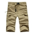thumbnail image 2 of AXXD Mens Shorts With Pockets Khaki Summer Plus Size Casual Pure Color Outdoors Pocket Beach Work Trouser Cargo Shorts Clearance, 2 of 9