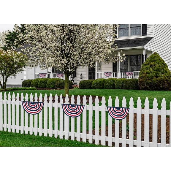 Briarwood Lane 4th of July Bunting 36" X 18" Bunting Red White and Blue For 4th of July Bunting