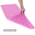 thumbnail image 2 of Alfombrilla de bañera OTHWAY de goma suave antideslizante con ventosas, color rosa, 2 of 9