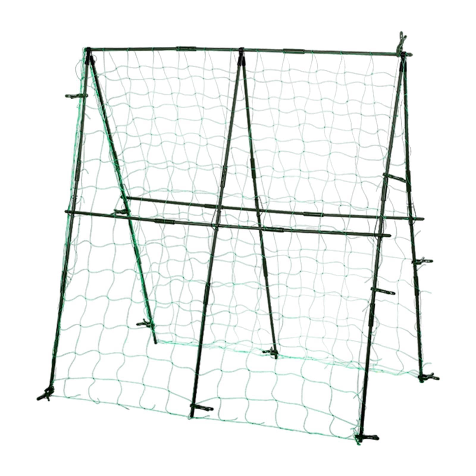 YWMJZEU Cucumber Trellis Metal Grow Support 120cmx120cm with Netting for Cucumber Tomato