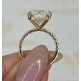 thumbnail image 4 of 2Ct Radiant Cut Lab-Created Diamond Women's Hidden Halo Ring 14k Yellow Gold Plated, 4 of 5