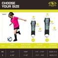 thumbnail image 3 of Athletic Works Small Soccer Shin Guards for Kids, Durable PP Shell, Black/Blue/Green, 3 of 9