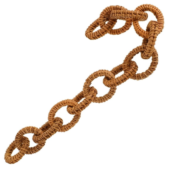 FRCOLOR 1Pcs Rustic Chain Link Brown Woven Decorative Chain for Apartment