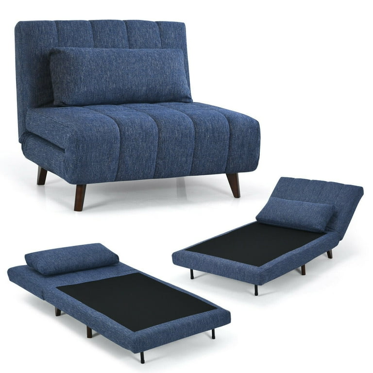 Convertible Sofa Bed 3 Position Folding Sleeper Chair w Pillow