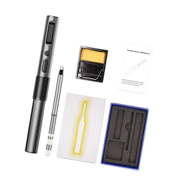 Soldador eléctrico Mini herramienta de soldadura de alta resistencia, kit de estación de soldadura de hierro portátil de calentamiento rápido, 65W par cabeza BC3