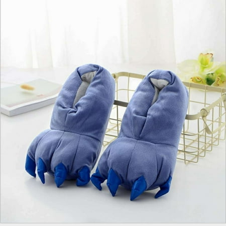 

Cosplay Monster Paw Plush Slippers Monster Feet Claw Slippers Home Shoes(Navy Blue 27-33)