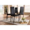 thumbnail image 4 of Baxton Studio Matiese Modern and Contemporary Black Faux Leather Upholstered Dining Chair (Set of 4), 4 of 5