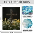 thumbnail image 3 of Diamond Art Kit for Adults, Wooden Cross With Flowers Diamond Painting for Adults Beginners, DIY Diamond Art Painting Kits, 5D Diamond Painting Crafts for Home Decor 12x16 Frameless, 3 of 7