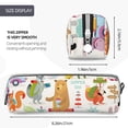 thumbnail image 3 of Cauagu Travel Animals Print Leather Pencil Pen Case - Stationery Bag Portable Stationery Bag Big Capacity Pencil Pouch Cosmetic Organizer Bag for Men & Women, 3 of 7