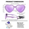 thumbnail image 3 of Gafas de Sol Polarizadas para Bebé NULOOQ Flexibles con Forma de Corazón Color Púrpura, 3 of 5