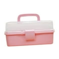 thumbnail image 3 of 3 Layer Storage Box for Nails Making Sets Painting Supplies Sewing Supplies pink, 3 of 9