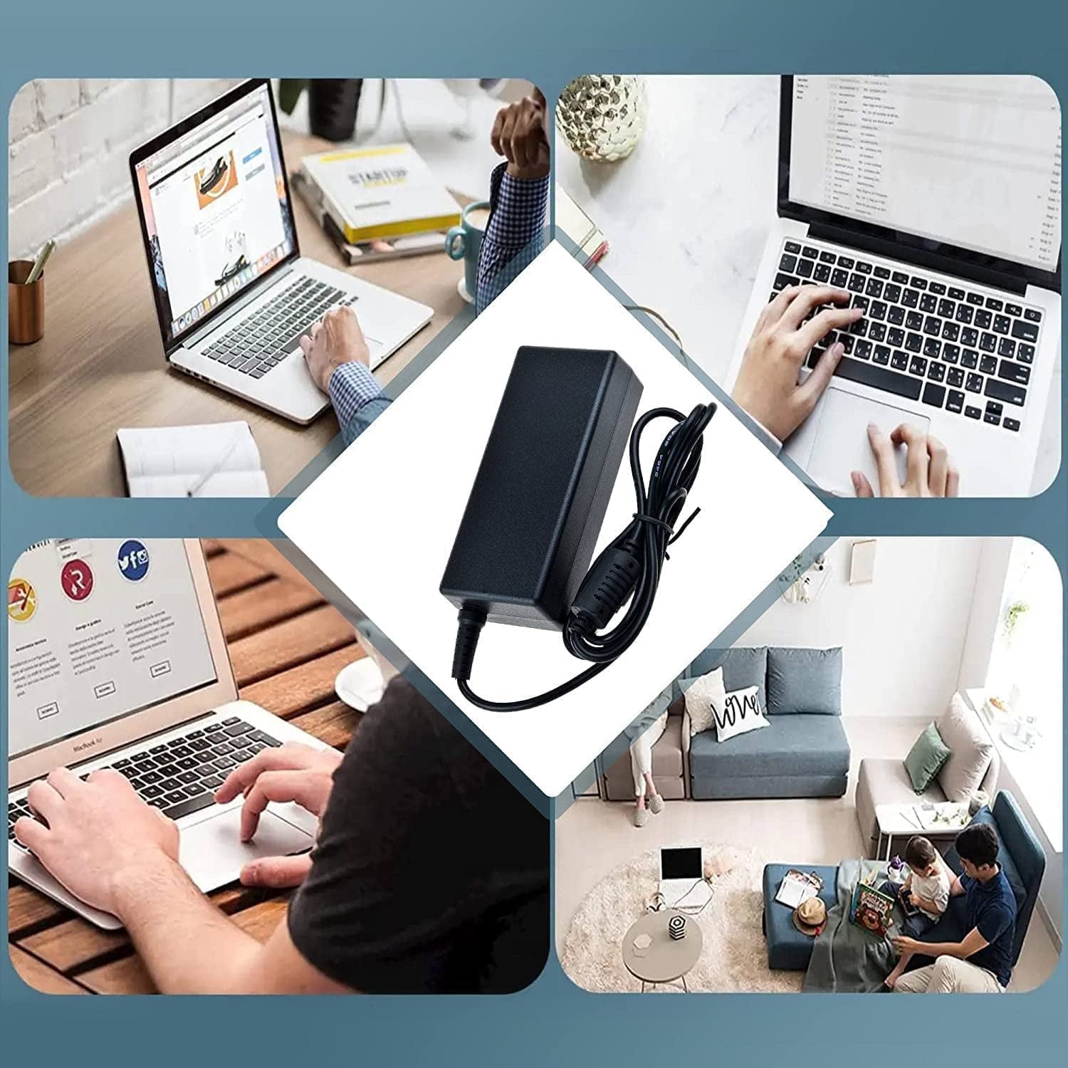 Guy-Tech Adaptateur 12 V CA/CC Compatible Avec Disque Dur Externe Hitachi SimpleDrive 2.0 To Hitachi XL De Bureau, Disque Dur Externe 12 VDC, Câble