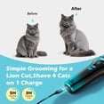 thumbnail image 6 of Cat Clippers for Grooming with 5-in-1 Blade Cordless Rechargeable Hair Trimmer Detachable Stainless Steel Blade Pet Shaver for Small Kitty Paw Face Head Body, 6 of 7
