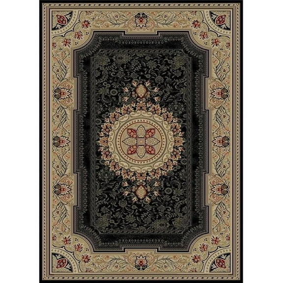 Concord Global 65233 2 ft. 7 in. x 4 ft. 1 in. Ankara Chateau - Black