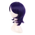 thumbnail image 2 of LinYooLi 16 Inch/40 cm Short Side Bangs Synthetic Fiber Cosplay Layered Wig (White/Azure Blue), 2 of 4