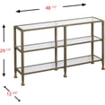 thumbnail image 3 of Southern Enterprises Jumpluff Metal/Glass 3-Tier Console Table/Media Stand, 3 of 17