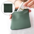 thumbnail image 4 of Cateissary Bolsa de cuero portátil impermeable ligereza bolsillo pequeño delicado Mini bolso monedero almacenamiento regalo auricular maquillaje Almacenamiento y organización del hogar Verde negruzco, 4 of 6