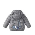 thumbnail image 3 of Abcomgle Toddler Winter Coat Cute Bear Ears Hooded Baby Girls' Outerwear Jackets & Coats Lightweight Puffer Padded Infant Winter Coat Winter Warm Winter Coat Toddler, 3 of 8