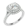 thumbnail image 2 of Dash Jewel Cushion Cut 1.7 Ct Lab-Created Diamond Engagement Ring - 14K White Gold Plated Solitaire Wedding Ring for Women - Refined and Timeless Design - Perfect Gift for Her on Any Occasion, 2 of 6