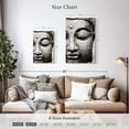 thumbnail image 3 of Elephant Stock Meditating Buddha Face Wall Art - Vertical Multi Panel Canvas - Living Room Wall Decor - Religion And Spirituality Multi Panel - Black And White Decor - 14" x 23", 3 of 4