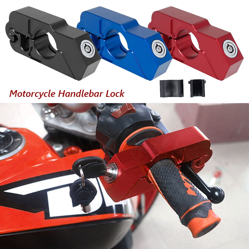 Motorcycle Handlebar Lock Scooter Brake Clutch Security Safety Theft Proof Blue 