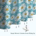 thumbnail image 6 of Blue Daisy Flower Pattern Shower Curtain 36"x72" ,Bathroom Decorative Shower Curtains Set with 12 Hooks,Modern Waterproof Washable Shower Curtain, 6 of 6