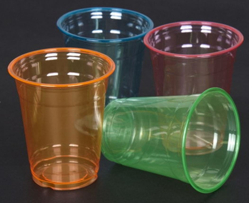 12 Ounce Soft Plastic Party Cups Pack Of 50, Cups Come In Assorted Neon