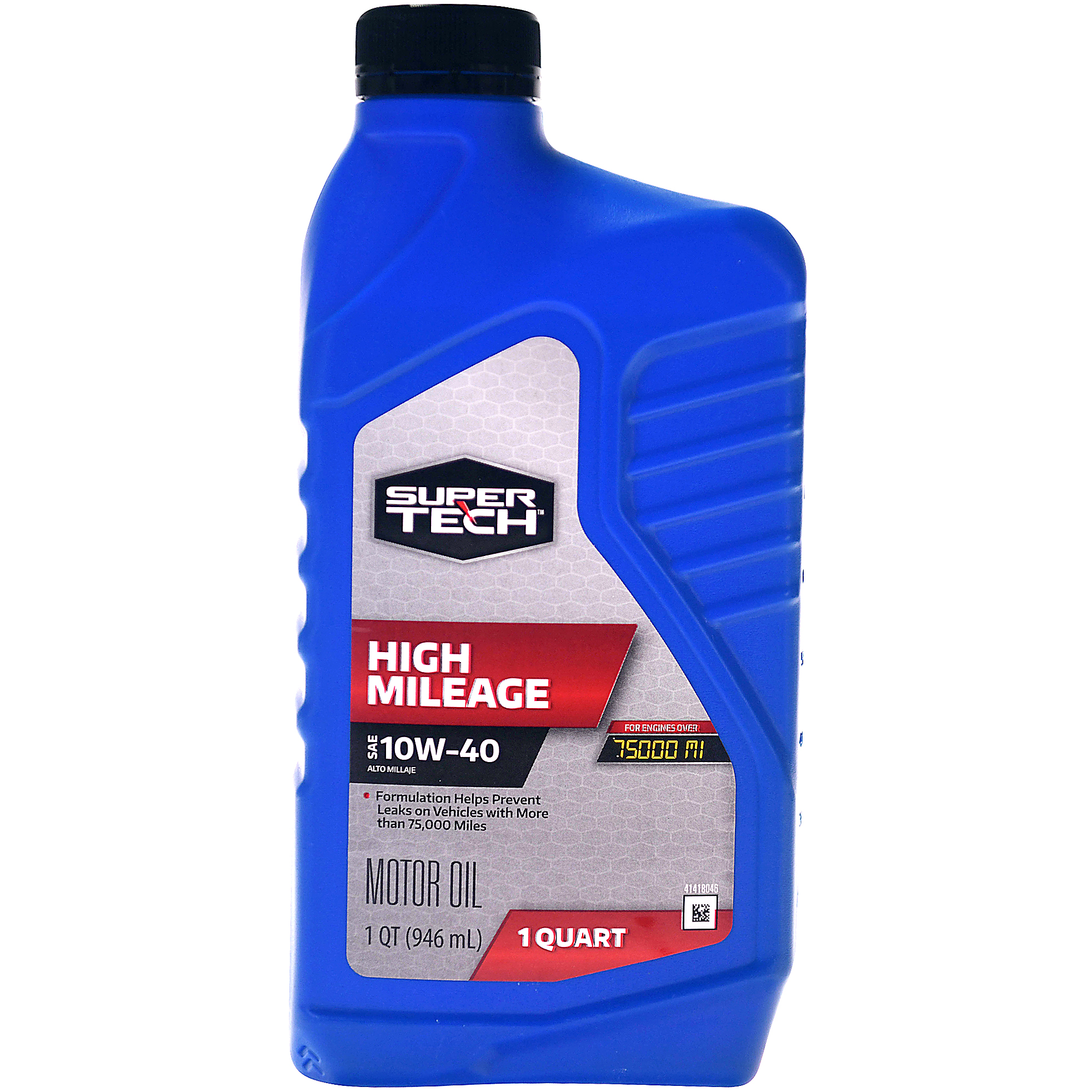 Super Tech High Mileage SAE 10W-40 Motor Oil, 1 Quart - Walmart.com