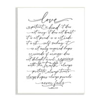 Stupell Industries Heartfelt Love Is Quote Classy Cursive Typography Graphic Art Unframed Art Print Wall Art, Design by Lettered and Lined