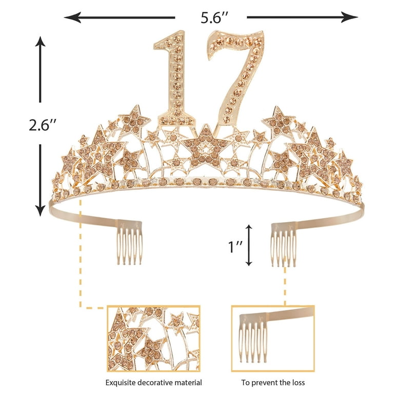 17th Birthday Gifts for Girls: Glitter Sash + Tiara Set, 2 Piece Set -  Ralphs