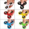 thumbnail image 2 of Tri Triángulo Fidget dedo de la mano Spin Spinner Widget Enfoque de juguete EDC Pocket Desktoy Abanopi Amarillo, 2 of 5