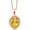 Citrine, November, variant on 18K Rose Gold Plated Silver Peach Nano Morganite and White Moissanite Pendant Necklace for Women (4.20 Cttw, Oval 11X9MM, with 18 inch Chain)