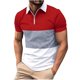 thumbnail image 2 of pstuiky camisetas para hombre, Blusa informal de manga corta con cuello vuelto y cremallera de color liso para hombre ropa de hombre m, 2 of 5