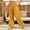 Yellow wide leg trousers for women a1, variant on Cagogo Women Plus Size Wide Leg High Waisted Trousers with Pockets Solid Casual Streetwear Long Pants Summer Beach Lounge Trousers, Yellow 3XL