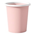 thumbnail image 2 of Large Pink Indoor Trash Can for Home, Modern Plastic Garbage Bin for Kitchen Bathroom Bedroom Office, Durable Ribbed Wastebasket with Smooth Easy Clean Interior, 1-Pack, 2 of 5