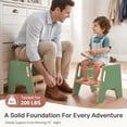thumbnail image 4 of Wooden Step Stool, Toddler Kitchen Stool Helper Bathroom Portable Pine Wood Anti-slip Foot Stools Step Ladder Adults Kids, 4 of 10