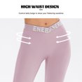 thumbnail image 4 of Legging de entrenamiento para mujer, estampado de letras, secado rápido, cintura alta, control de ab Abanopi Legging de yoga, 4 of 7