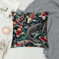 thumbnail image 2 of Orinice Throw Pillow Cover Watercolor Japanese Fish Carp Koi Seamless Pattern Swimming Decorative Square Pillow Case for Home Bedroom Living Room Cushion Cover  White, 2 of 5