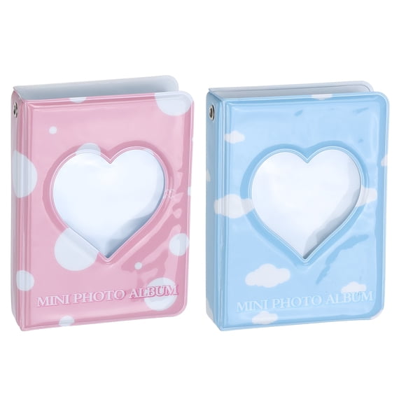Uxcell 3 Inch Mini Photocard Binder Love Heart Hollow Photocard, Kpop Photocard Binder Album, Style 2