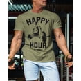 thumbnail image 3 of Gymish Happy Hour Deadlift Men’s Workout T-Shirt – Funny Weightlifting Gym Tee, Athletic Shirt for Men, 3 of 6