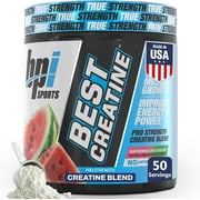 BPI Sports Best Creatine - Creatine Monohydrate, Himalayan Salt - Strength, Pump, Endurance, Muscle Growth, Muscle Definition - No Bloat - Watermelon Cooler - 50 servings - 10.58 Ounce